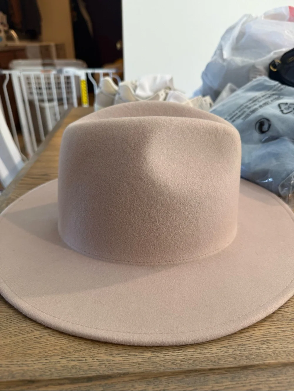Gigi Pip Tall Fedora Hat — Cream